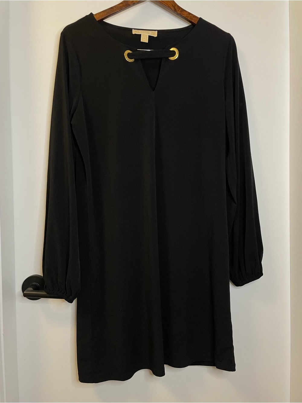 Michael Kors Long-Sleeve black Dress  size L and